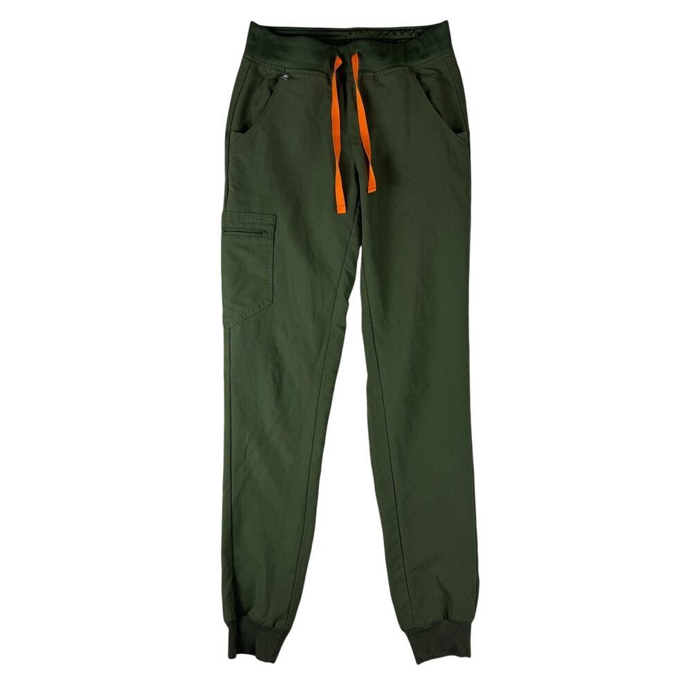 FIGS Zamora Jogger Scrub Pants XS/T - Moss Green, Excellent!